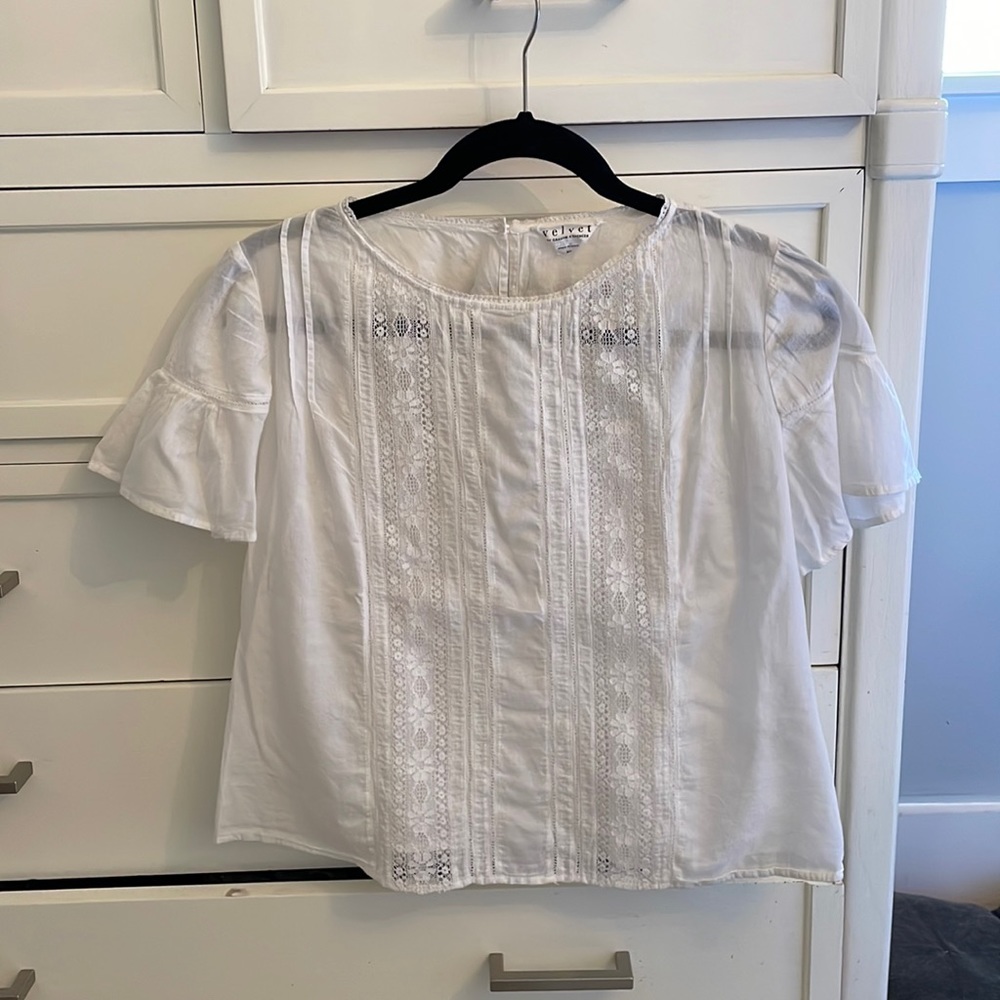 Velvet tees cotton top xs